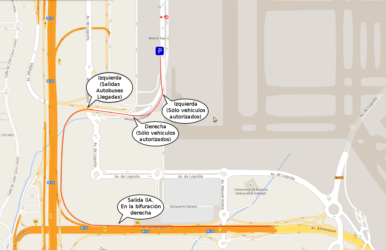 Mapa acceso T4 motos