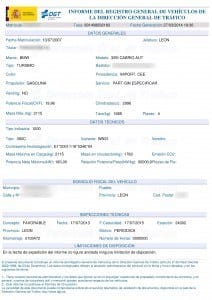 Informe de Tráfico DGT 325i