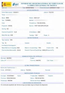 Informe de Tráfico DGT 530d