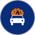 señales de trafico - Calzada para vehículos con explosivos