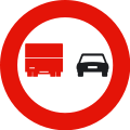 señales de trafico - prohibido adelantar camiones