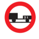 señales de trafico - prohibido pasar con remolque