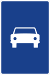 señales de trafico - via reservada coches
